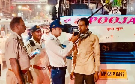 गुना पुलिस का 'ड्रिंक एंड ड्राइव' के विरुद्ध सख्त अभियान
