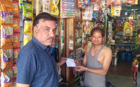 अमानक पॉलीथिन पर शिकंजा, दुकानदार पर 2 हजार का जुर्माना