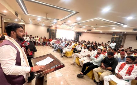 युवा मोर्चा प्रदेश अध्यक्ष श्याम टेलर का गुना में भव्य स्वागत, बैठक में युवाओं को दिया संदेश