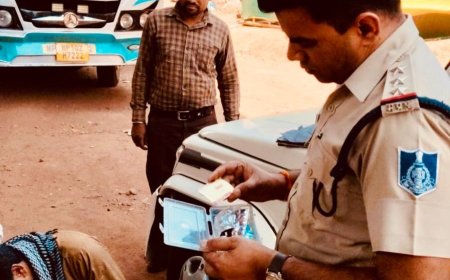 गुना में सघन वाहन चेकिंग अभियान: बसों में सुरक्षा खामियां उजागर, दोपहिया चालकों पर कार्रवाई