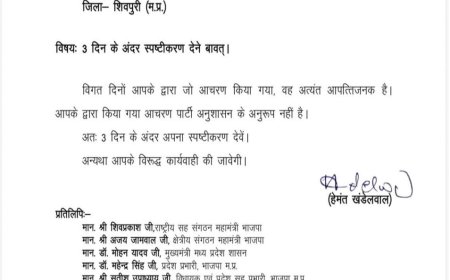 भाजपा प्रदेश अध्यक्ष ने विधायक प्रीतम लोधी को थमाया नोटिस, 3 दिन में मांगा स्पष्टीकरण