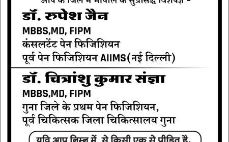 गुना में दर्द निवारण हेतु नि:शुल्क परामर्श शिविर 27 अप्रैल को