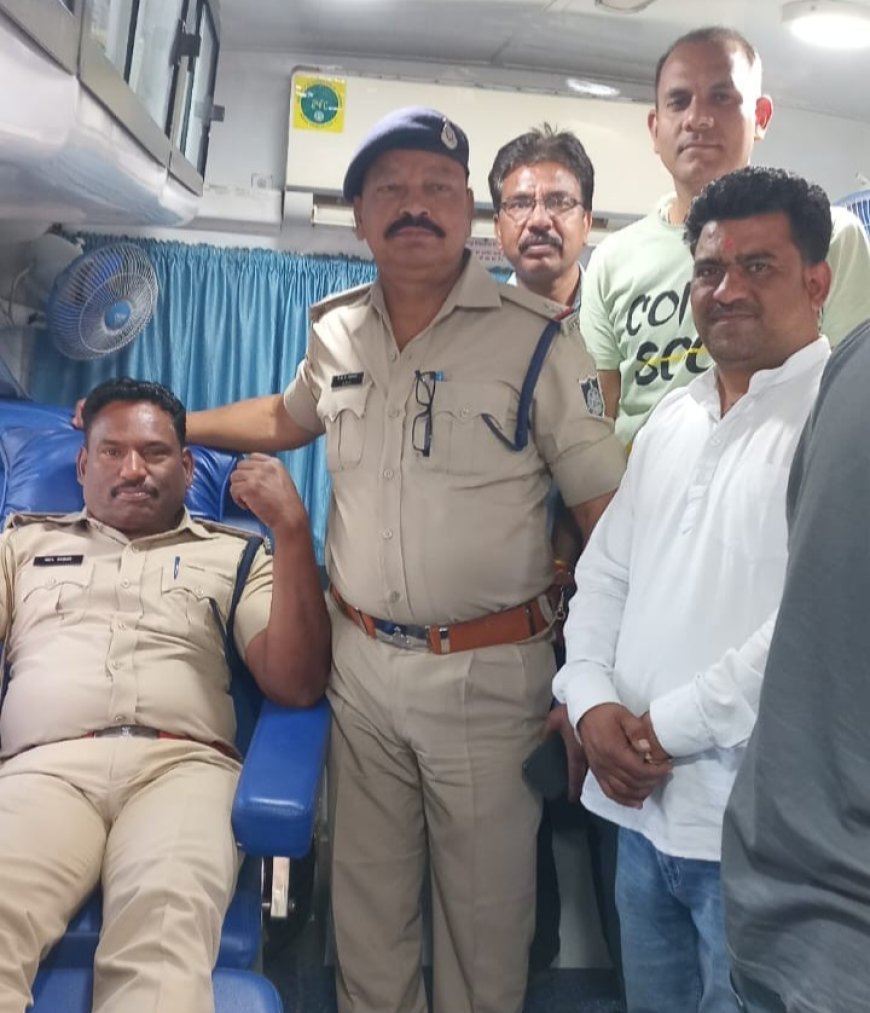 थैलेसिमिया पीड़ित बच्चों की मदद के लिए गुना पुलिस का मानवीय चेहरा