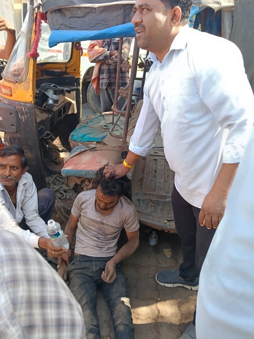 समाजसेवी की सतर्कता से बची ट्रक चालक की जान, 5 घंटे तक पड़ा रहा बेहोश