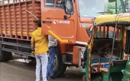 राजागंज में डीसीएम चालक से मारपीट, पुलिस ने दो युवकों को हिरासत में लिया
