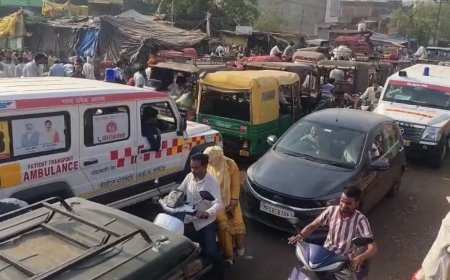 नानाखेड़ी मंडी और उमरी रोड पर भीषण जाम, एंबुलेंस भी फंसी