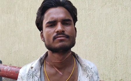 कचरा ट्रॉली की रस्सी बाइक सवार के गले में फंसी, बाल-बाल बची जान