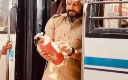 बसों की जांच करने उतरी ट्रैफिक और आरटीओ की टीम