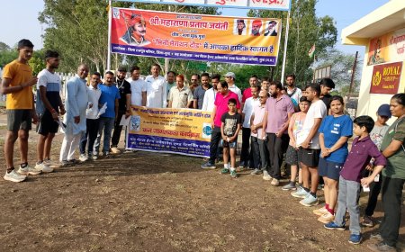 महाराणा प्रताप जयंती पर निकली मिनी मैराथन, युवाओं ने दिया नशा मुक्त भारत का संदेश