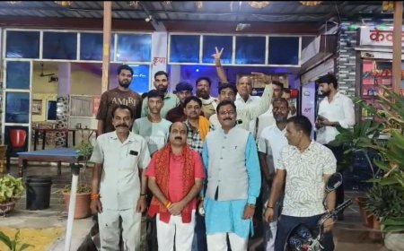 म्याना में अल्प प्रवास पर पहुंचे नव निर्वाचित राज्यसभा सांसद महेश केवट
