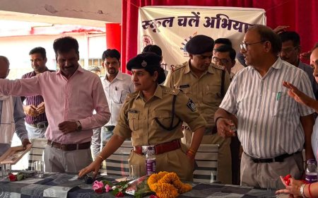 उत्कृष्ट विद्यालय में एसपी का प्रेरणादायी संवाद