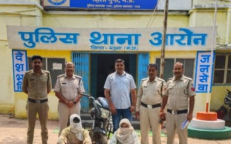 आरोन पुलिस ने बाइक चोरी का किया खुलासा, दो शातिर चोर गिरफ्तार