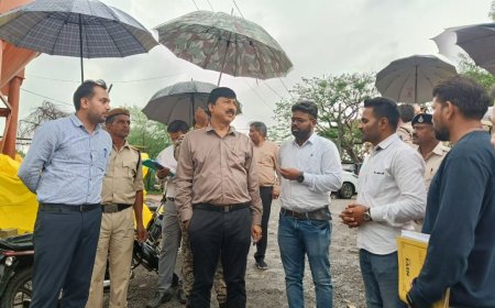 चांचौड़ा में निमार्णाधीन सांदीपनि विद्यालय का कलेक्टर ने किया निरीक्षण