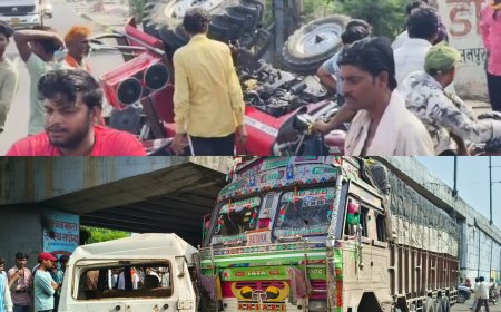 नेशनल हाइवे पर तेज रफ्तार ट्रक का तांडव